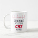 Search for lady in red drinkware Cat lover