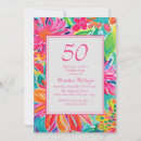 Search for hot pink 50th birthday invitations Bold