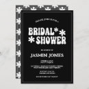Search for dark bridal shower invitations Black and white