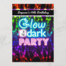Search for glow in the dark party invitations Rainbow