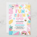 Search for fun in the sun invitations Pool party