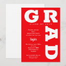 Search for red and white graduation invitations College
