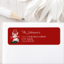 Search for red cat return address labels Illustration
