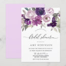 Search for violet bridal shower invitations Lavender