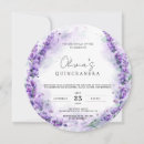 Search for purple unique quinceanera invitations Watercolor