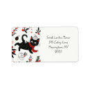Search for black kittens return address labels Fun