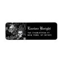 Search for gothic skull return address labels Black and white