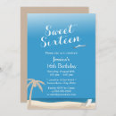 Search for sky blue sweet 16 invitations Sixteen
