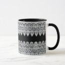Search for black and white lace mugs Background