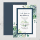 Search for green succulent wedding invitations Green and white