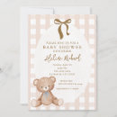 Search for neutral teddy bear baby shower invitations Brown