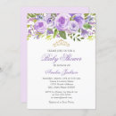 Search for lavender baby girl shower invitations Floral