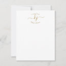 Search for gold initials note cards Minimalist
