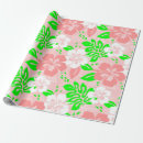 Search for hawaiian luau wrapping paper Hibiscus