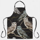 Search for owl on branch aprons Autumn