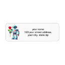 Search for robot return address labels Cartoon