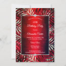 Search for black red grey birthday invitations Elegant