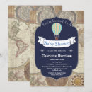 Search for world map baby shower invitations Vintage