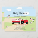 Search for red tractor baby shower invitations Animals