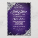Search for diamond sparkle invitations Purple