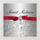 Search for red floral pattern invitations Girly