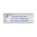 Search for blue and silver return address labels Trendy