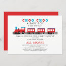 Search for train baby boy shower invitations Modern