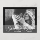 Search for black and white save the dates postcards Engaged