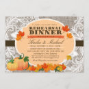 Search for leaves rehearsal dinner invitations Autumn