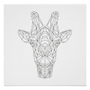 Search for black and white giraffe posters Modern