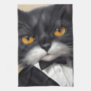 Search for tuxedo cat tea towels Kitten