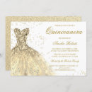 Search for golden glitter invitations White
