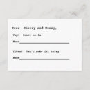 Search for funny party rsvp cards Cute