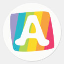 Search for colourful letters stickers Rainbow