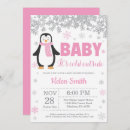 Search for penguin baby girl shower invitations Baby its cold outside