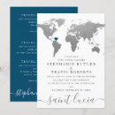 Search for world travel wedding invitations Map