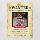 Search for wanted poster birthday invitations Outlaw