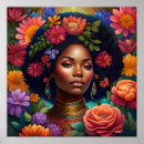 Search for black woman with afro art Colourful