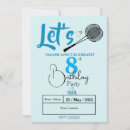 Search for badminton birthday invitations Racket