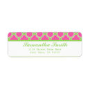 Search for quatrefoil pattern return address labels Pink