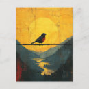 Search for mountain birds postcards River