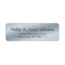 Search for silver metallic return address labels Gray