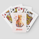 Search for orange cat playing cards Feline