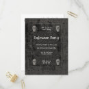 Search for bones halloween invitations Black and white