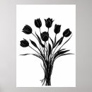 Search for black and white flowers posters Tulip