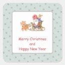 Search for reindeer and sleigh stickers Santa claus