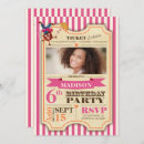 Search for circus tickets birthday invitations Girl