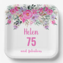 Search for 75th birthday plates Pink