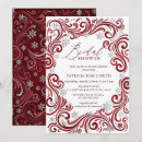 Search for red and silver bridal shower invitations Winter