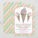 Search for ice cream baby shower invitations Glitter